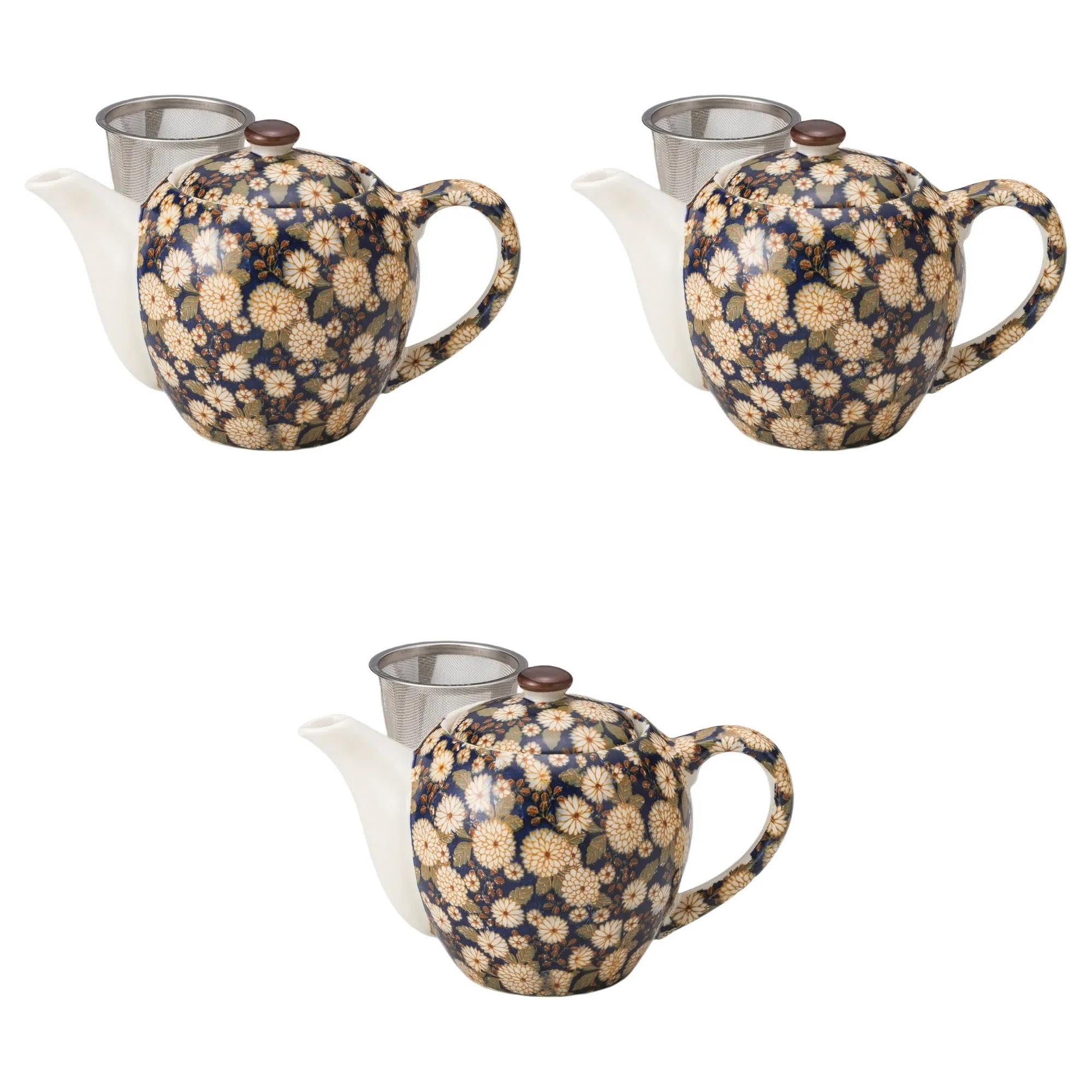 

Набор из 3 горшков-корзин Kiku no Koji от Setomonohonpo (Темно-синий) (с сеткой) [500 куб. см] темно-синий