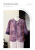 Elegant Summer Short-Sleeved Chiffon Blouse Set for Middle-Aged Women