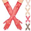 European and American Style Rhinestone Vintage Mesh Gloves Clothing Accessories Sexy Nightclub Fishnet Elastic Long Gloves