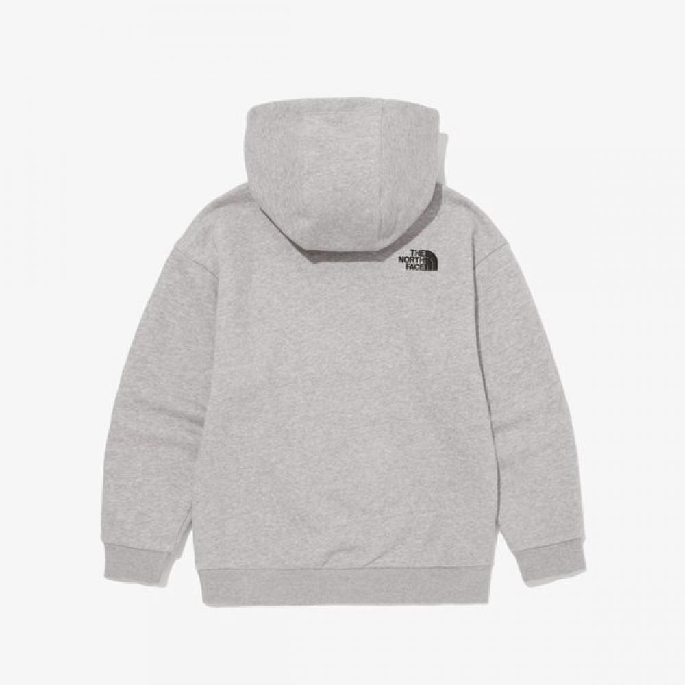 North Face Kids Mini Box Logo Hoodie Melange Grey Nm5pq57t