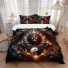 3pcs Yin Yang Dragon Printed Bedding Set, Soft and Comfortable Quilt Cover for Bedroom, Guest Room