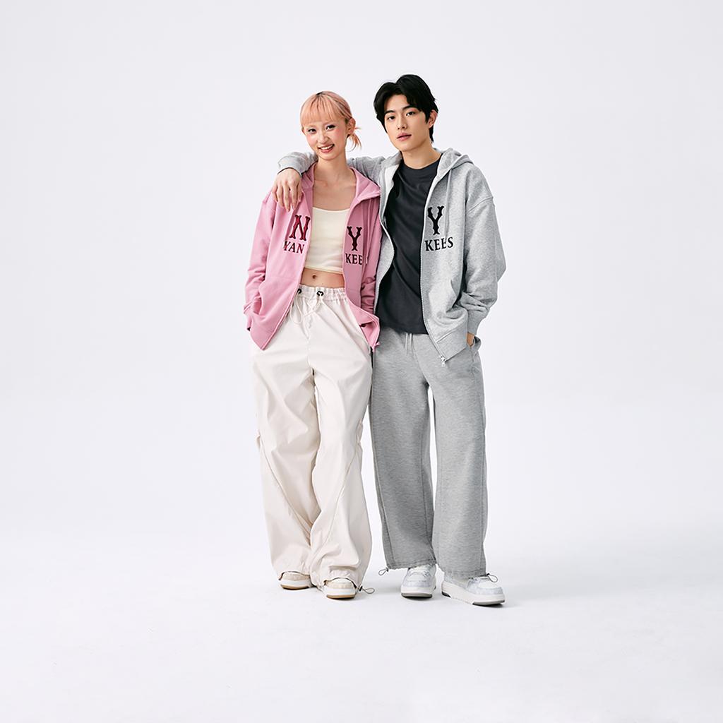 New MLB New York Yankees Basic Collection SS25 Sweatshirt Unisex Pink 3ATRB0551-50PKP