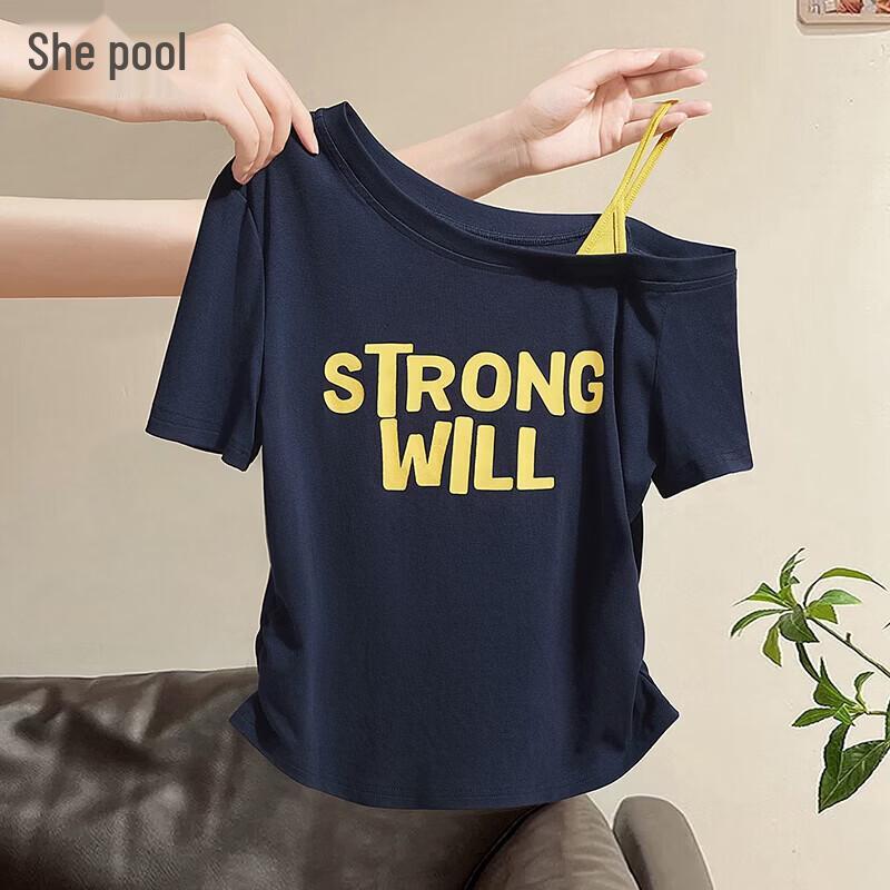 Women s Sweet Cool Off-Shoulder Print T-Shirt 2XL
