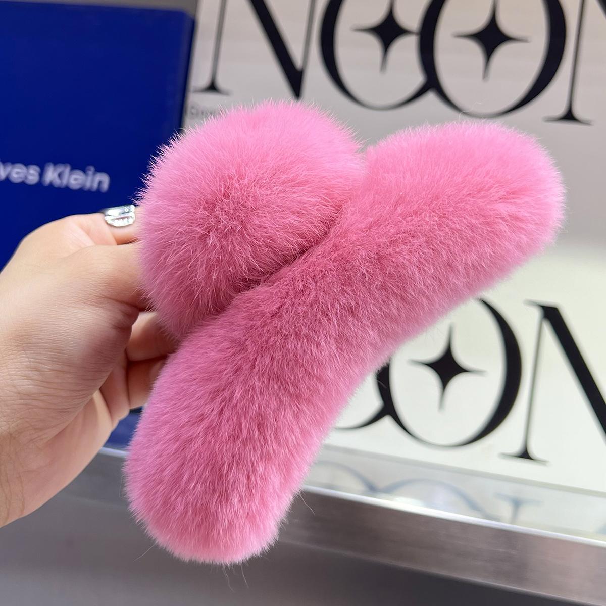 

1шт натурального кролячого хутра, зимовий пухнастий кіготь M(13cm)