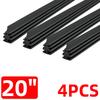 PINMOAP 4PCS Frameless Wiper Rubber Filling Strip 6mm Car Wiper Plug-In Replacement Strip 14"16"18"19"20"21"22"24"26"28"30"32"