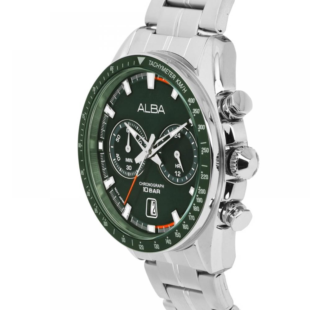 Seiko Alba A4b019x1 Chronograph Tachymeter Men S Metal Watch