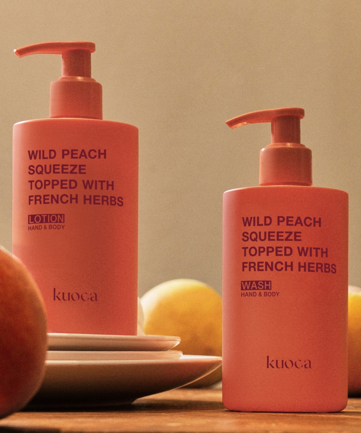 [2-Piece Set] Wild Peach Hand & Body Wash + Lotion