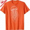 Sea Creature Watercolor Jellyfish Graphic Printed TShirt Casual Fashion Loose Unisex Tshirt Y2k Summer Cotton Sandbeach T Shirt