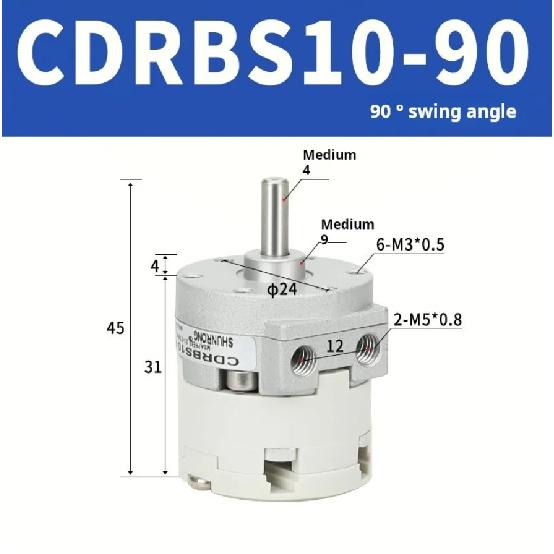 Vane type roterende zwenkcilinder CDRBS15/20/30/40-90 graden 180 graden met magnetische roterende cilinder