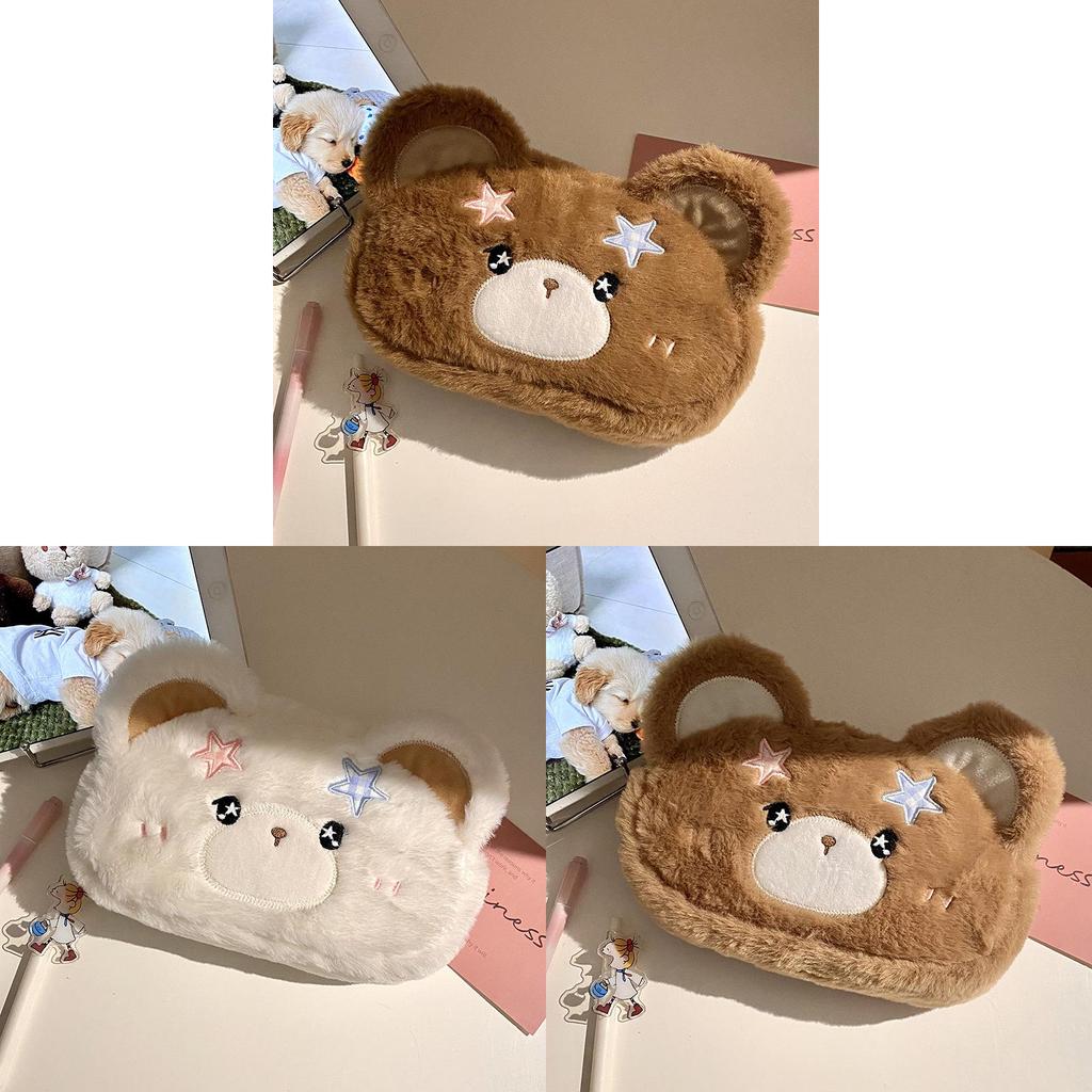 Plush Animal Pen Case With Large Capacity For Students And Kids