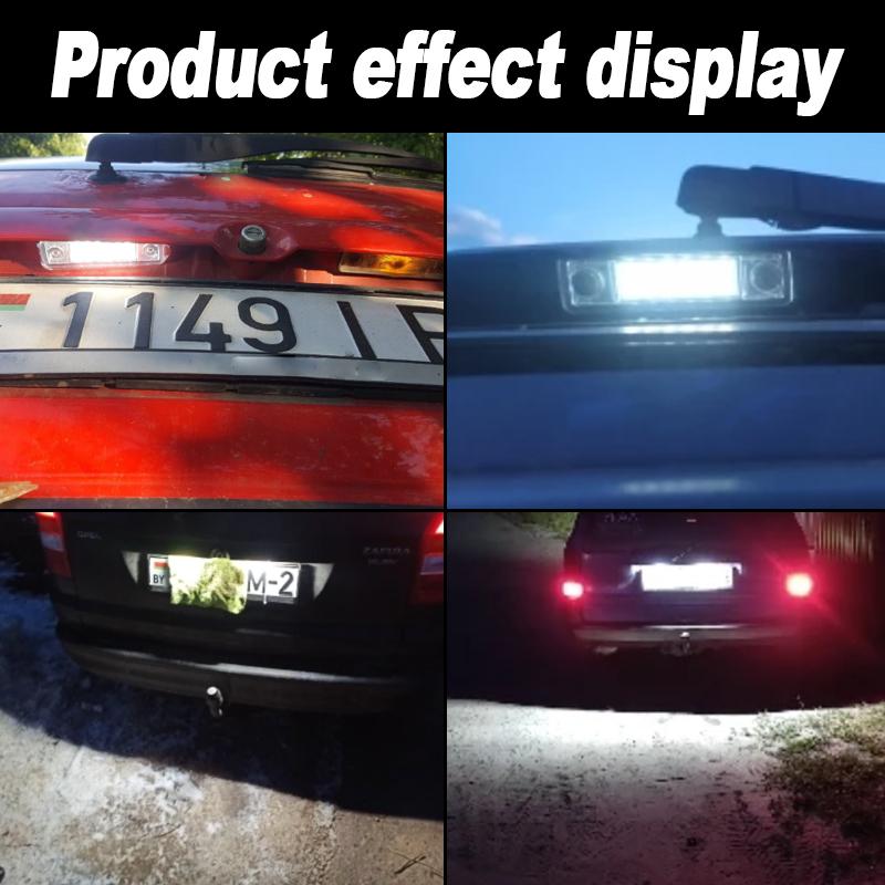 2PCS White Vehicle License Lamp Rear Plate Light For Opel Speedster 2000-2005 Astra F Estate 1991-1998 Buick Excelle 2008-2015
