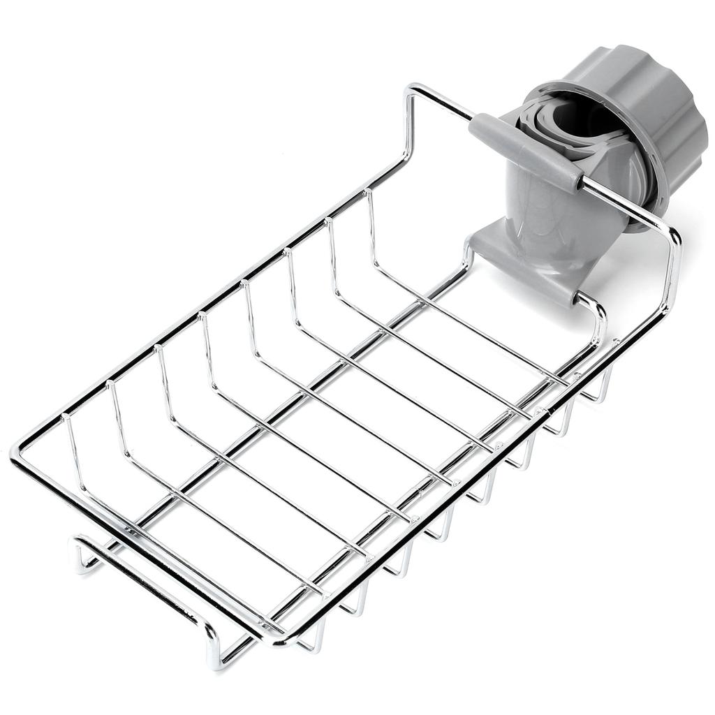 Spülbecken Hänge-Aufbewahrungsregal Edelstahl Wasserhahn-Klammer Abtropfregal Geschirrtuch-Organizer