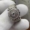 Three Heroes European & American Luxury Men's White Zircon Engagement Wedding Ring