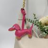 Cross-border Dachshund Pendant: Leather Cartoon Dog Bag & Phone Case Accessory for Cars