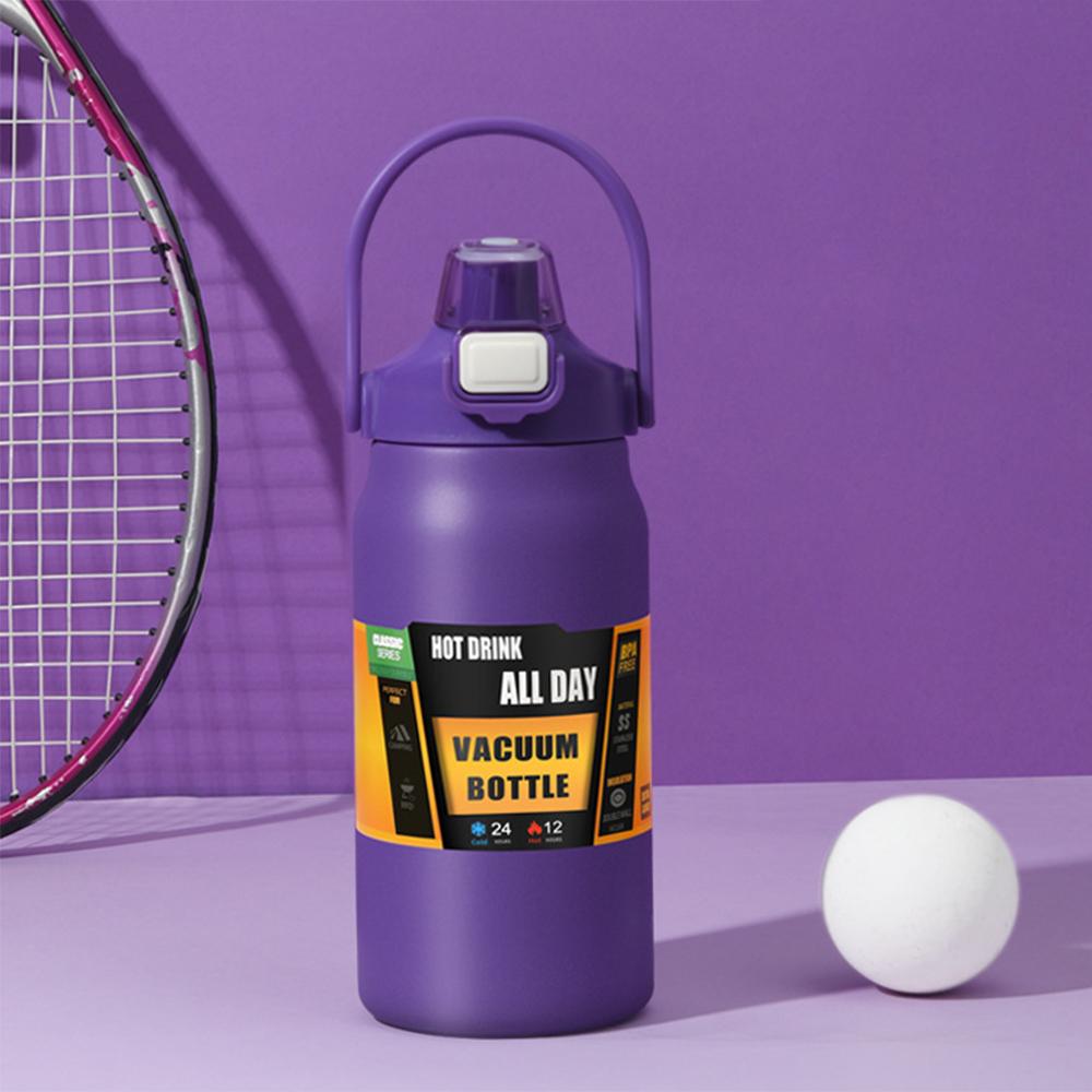 304 stainless steel vacuum bottle, Double-layer insulated kettle, Outdoor portable sports kettle, Large capacity space kettle