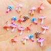 50pcs Resin Cute 3D mini Colorful Mushrooms Flat Back Rhinestone Scrapbook DIY Wedding Applique Decor Jewelry Accessories
