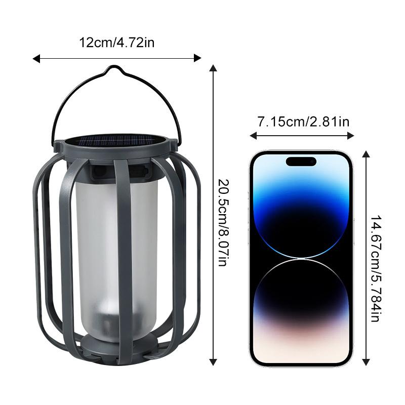 2025 New Solar Flame Camping Lantern Outdoor Decorative Hanging Light Garden Decor Tripod Atmosphere Lamp