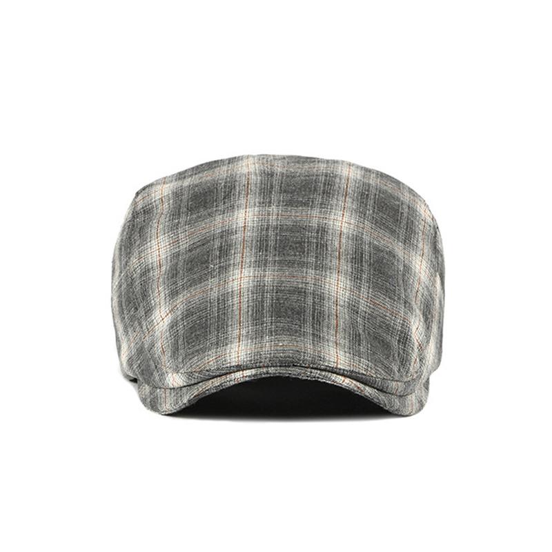 Vår Sommer Tynn Beret Herre Newsboy Caps Kvinner Plaid Britisk Vintage Flat Caps Gatsby Painters Hats Ivy Hat Hombre Boina