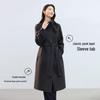 HSTYLE Women's Double-Sided Wool Blend Long Belted Coat
