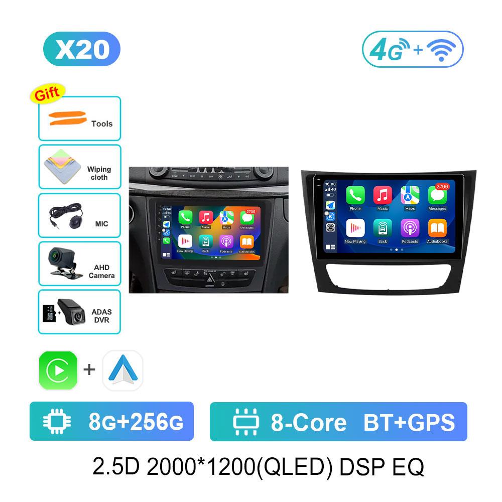 Android 14 System Car Radio Multimedia Player for Mercedes Benz E-class W211 2002 - 2008 Touch Screen 4G WiFi BT GPS Navi