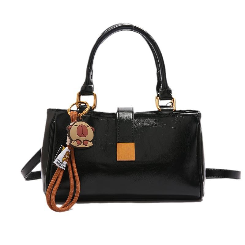 Textured Niche Bag 2025 New Small Square Bag Personalized Casual Simple Handbag Retro Large-capacity Messenger Bag