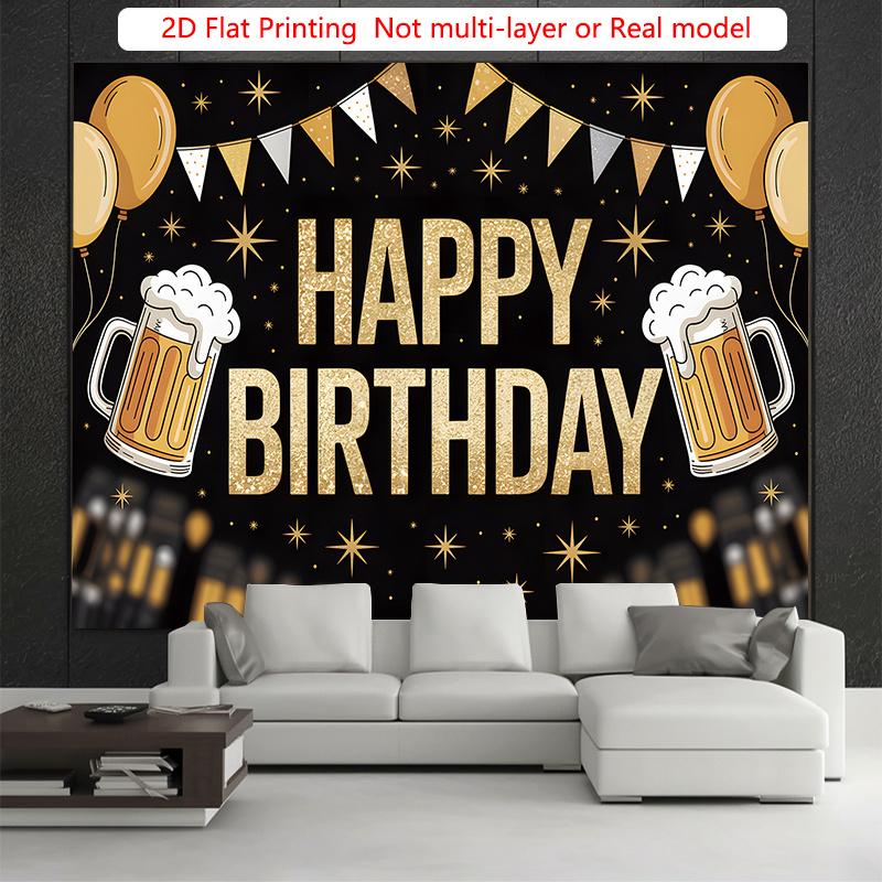 Party Backdrop Balloon Flat Beer Holidays Birthdays Prop Event Backdrop Decoration Front Door Decor