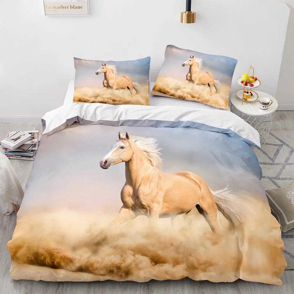 Unicorn Cat King Queen Duvet Cover Pink Kawaii Cartoon Kitty Bedding Set Magical Animal 2-3pcs Soft Quilt Cover for Kids Girls