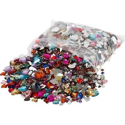 Assortment of Rhinestone Stones - 6 To 14 Mm - 2520 Pcs - Assorted Colors - Flat Back