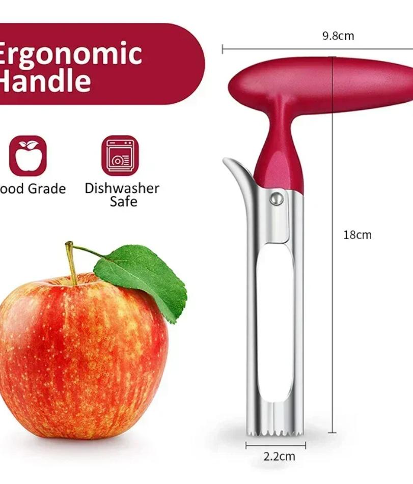 Premium Apple Corer Remover Stainless Steel Apple Pears Seed Core Tool Fruit Cutter Seeder Slicer Knife Kitchen Vegetable Tools