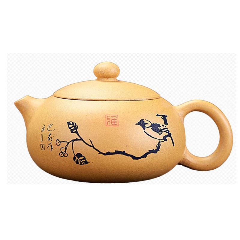 111ml Ancient Yixing Purple Clay Teapots Handmade Flat Xishi Pot Raw Ore Section Mud Kettle Zisha Tea Set Accessories Supplies