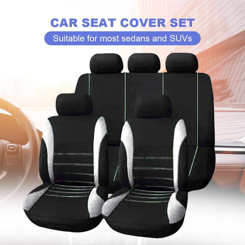 Front/Rear Car Seat Cushion Fabric Car Seat Cushion Cover Four Season Universal Auto Seat Protector Polyester Automobile Parts