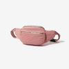 Women's fanny pack, new fluff fabric, double-layer women's breast bag, casual and simple change bag, mobile phone bag.