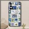 Retro Stamp   Phone Case For Samsung Galaxy A73,A72,A71,A70,A53,A52,A51,Soft Silicone Black Cover