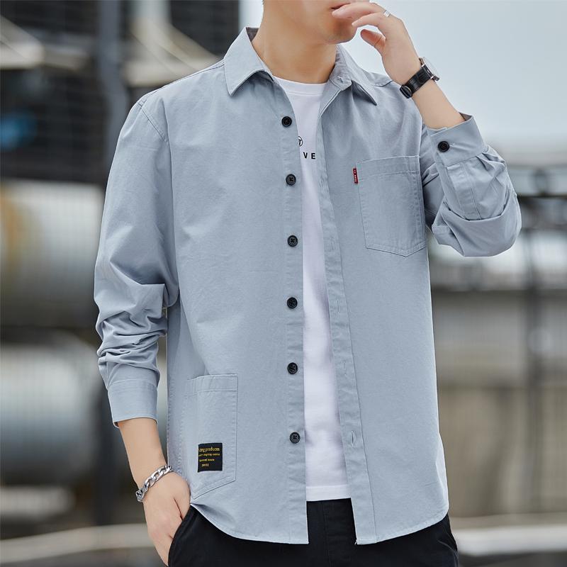 

Woodpecker Men s Casual Cotton Shirt - Loose Fit Spring/Autumn Jacket 3XL 170-190 lbs