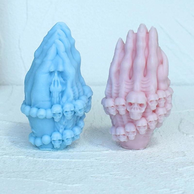 Skull Hand Candle Mold Skull Hand Silicone Mold Non-stick Easy to Mold for Making Candle Plaster Home Decorations