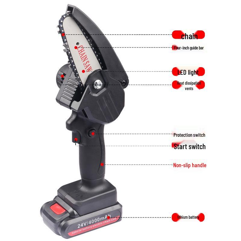 Cordless Handheld Mini Electric Chainsaw for Woodworking & Gardening