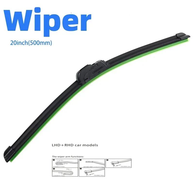 1/2PCS Car Wiper Mute Car Front Windshield Wiper Soft Double Rubber Strip Windshield Windscreen Wipers Accessory