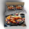 Breakfast-themed design. Bedding Duvet cover sets Duvet covers Pillowcases gifts (1 * Duvet Cover 2 * Pillowcases, without duvet insert)