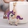 Crystal Unicorn horse for woman fashion metal bag car pendant small gift man jewelry Bag Charm