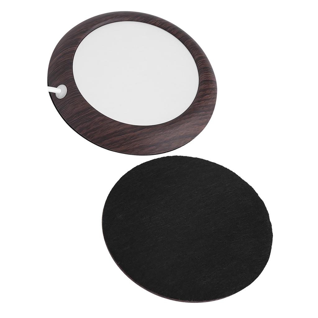 USB Wood Grain Cup Warmer Heat Beverage Mug Mat Office Tea Coffee Heater Pad