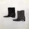Fashion Retro Chelsea Booties Chunky Kitten Heel Fashion Boots Fall Winter New Knight Boots Square Toe Women's Shoes