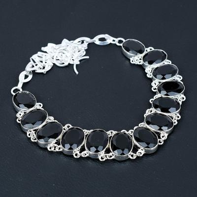 Schwarze Spinell Halskette 925 Sterling Silber Halskette Spinell Edelstein Halskette Handarbeit Silber Spinell Schmuck für Sie Spinell Halskette für Geschenke
