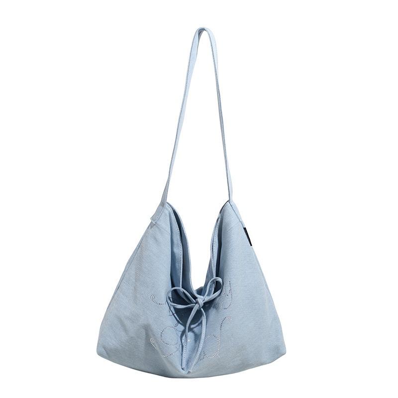 Large capacity lazy wind lightweight buttot bag women's new casual versatile shoulder messenger bag
