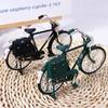 1:8 Bicycle Model Vintage Chinese Postman Bicycle Home Desktop Decor Cycling Figurine DIY Microlandscape Retro Bike Kids Toys