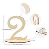 A60Z1-20 Wooden Table Number Plate With Base Digital Seat Plate Birthday Wedding Party Decoration Gift Decorationmay