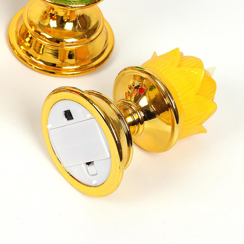 Exquisite Electric Buddha Lotus Light Battery Operated Led Holy Buddha Light Prayer Flicker Led Candle Tea Lamp Home Decoration