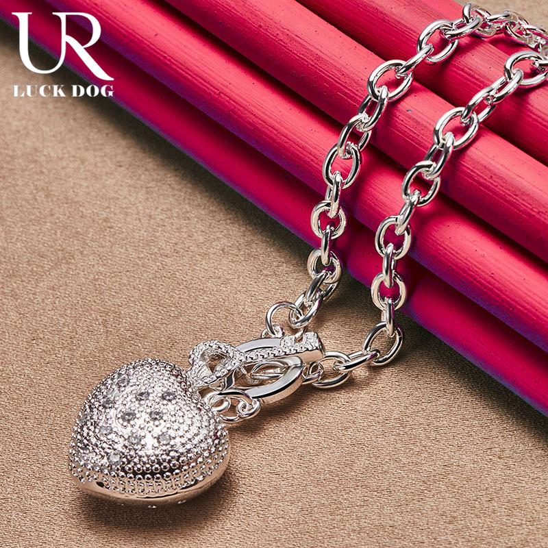 925 Sterling Silver Romantic Heart-shaped Necklace Fashionable Wedding Jewelry