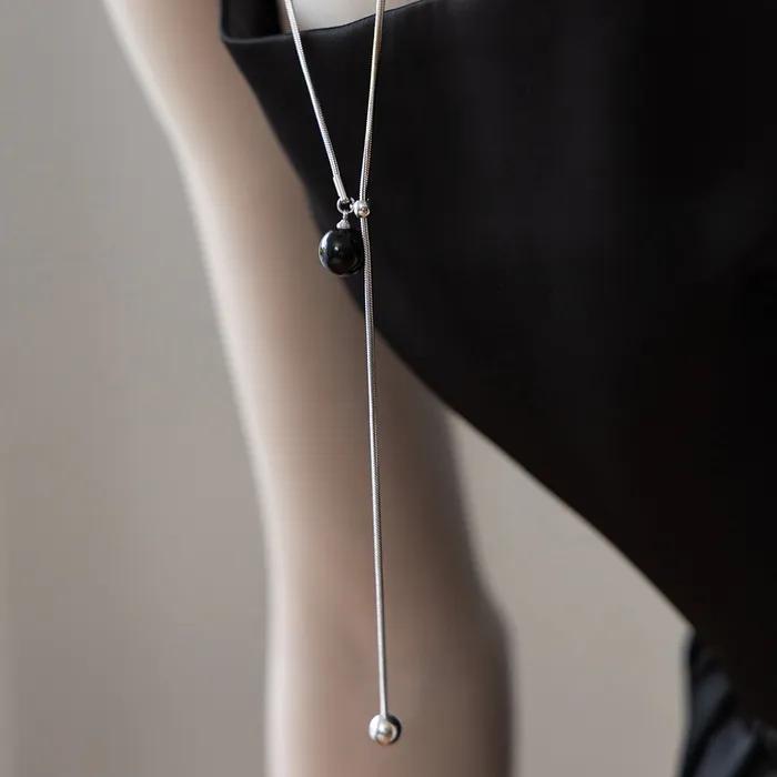 Gem Point Y-Line Long Necklace NZ2492