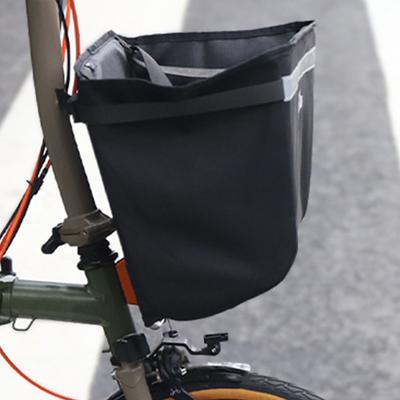 Bike Front Basket 20L Capacity Aluminum Alloy Bracket Waterproofing   Front Storage Bag Vegetable Basket Bag