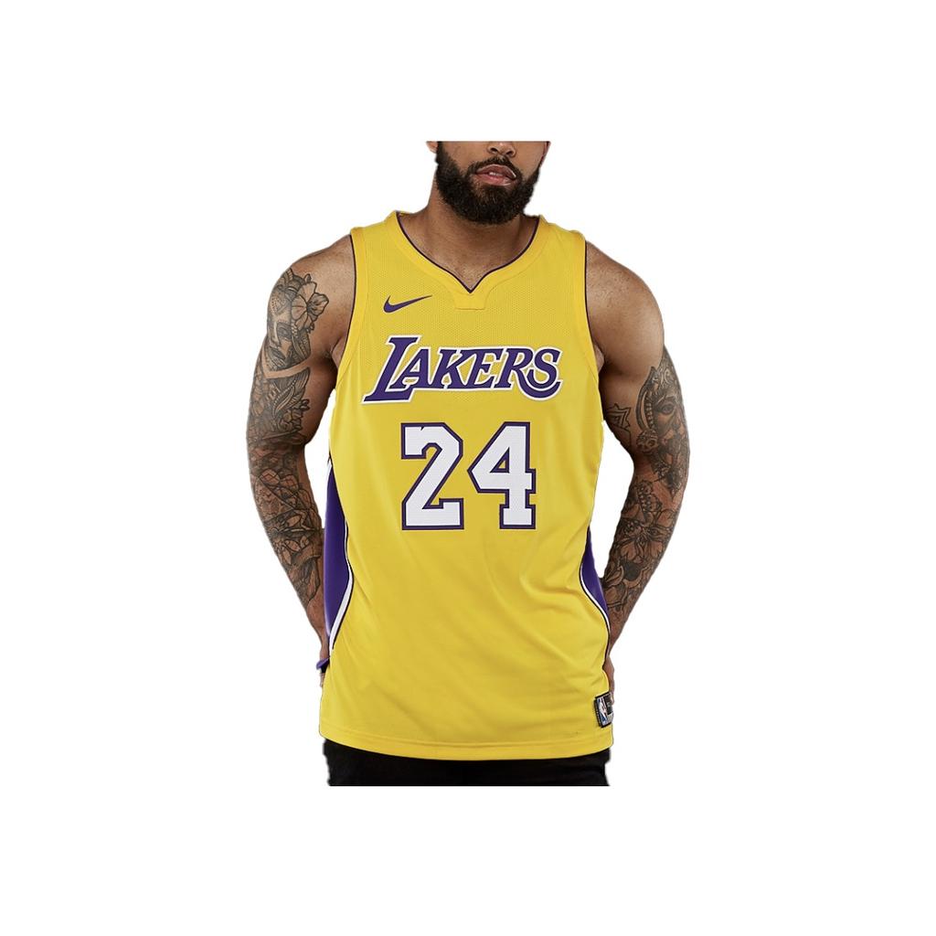 Nike Icon Edition Authentic NBA Jersey, Lakers Kobe #24 Men Tops Yellow AQ2107-728